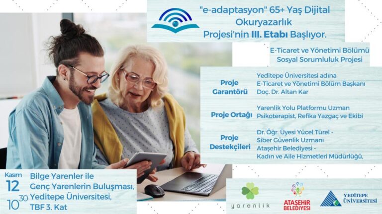 E-Adaptasyon 65+ Yaş Dijital Okur Yazarlık Projesinin III. Etabı Başladı!