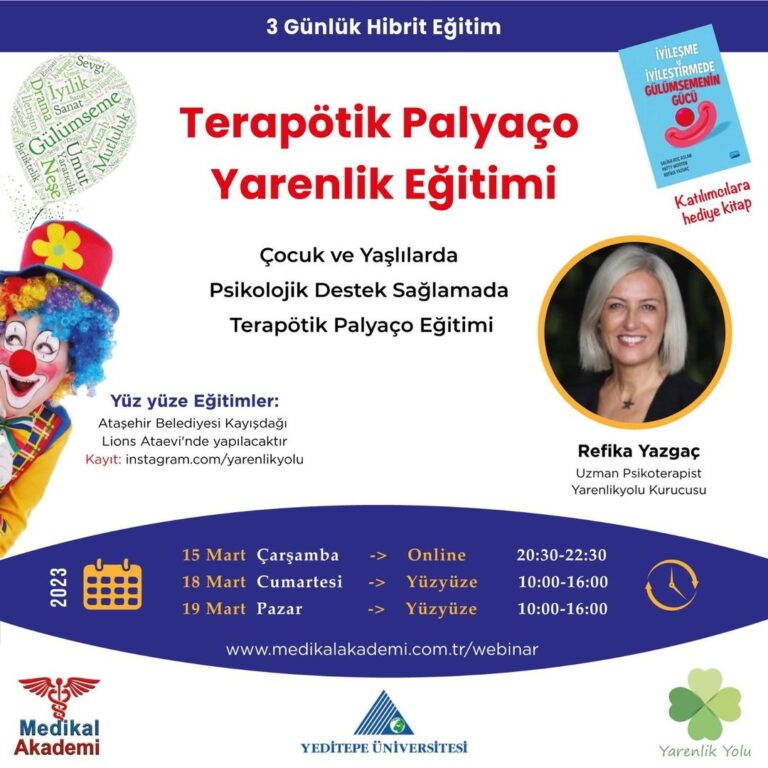 15-19 Mart Terapötik Palyaço Yarenlik Eğitimi