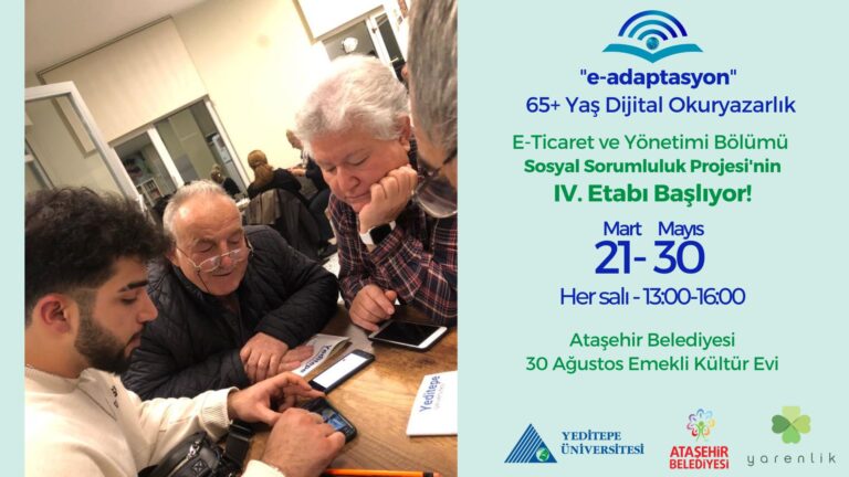 E-adaptasyon 65+ dijital okur yazarlık projesinin 4. etabı başlıyor
