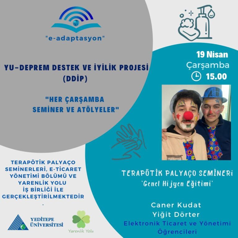22 Mart ’23 DDİP Terapötik Palyaço ‘Genel Hijyen Eğitimi’