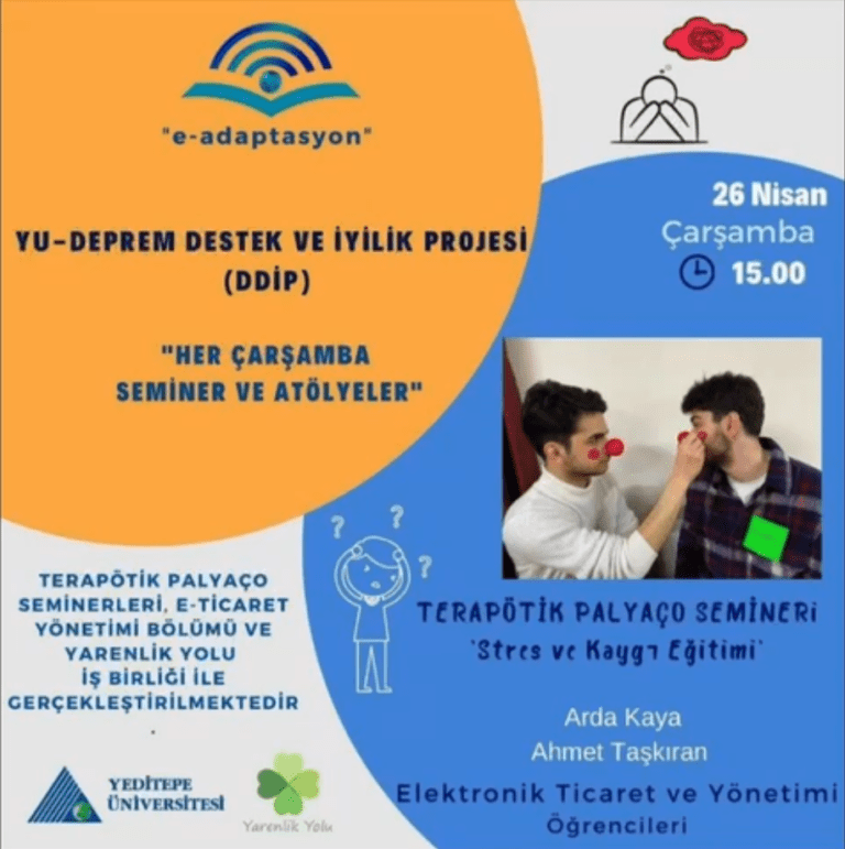 YU Deprem Destek ve İyilik projesi kapsamında Mayıs’ın ilk haftasında “Stres ve Kaygı Eğitimi” seminerini gerçekleştirdik.